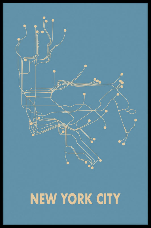  Plakat der New Yorker U-Bahn-Karte