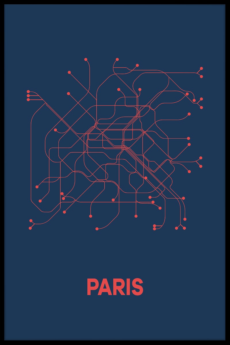  Karta-Plakat der Pariser U-Bahn