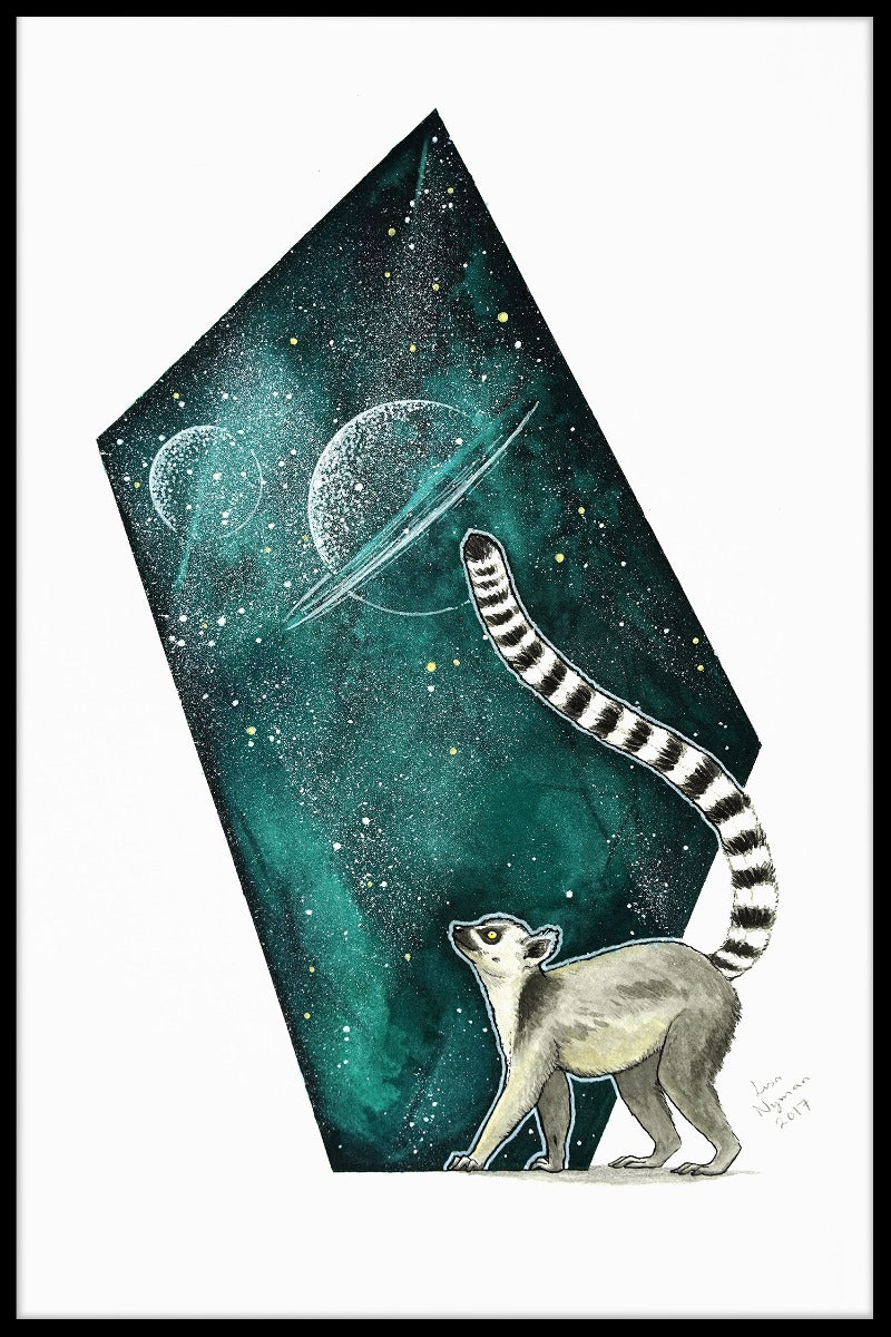  Kosmisches Lemur-Plakat