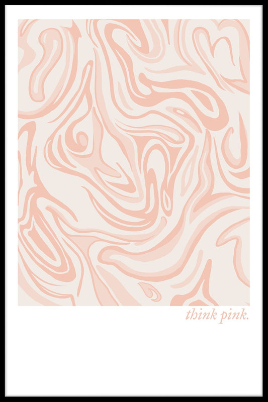  Denken Sie an rosa abstraktes Poster