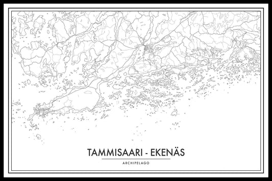  Kartenplakat des Tammisaari-Archipels