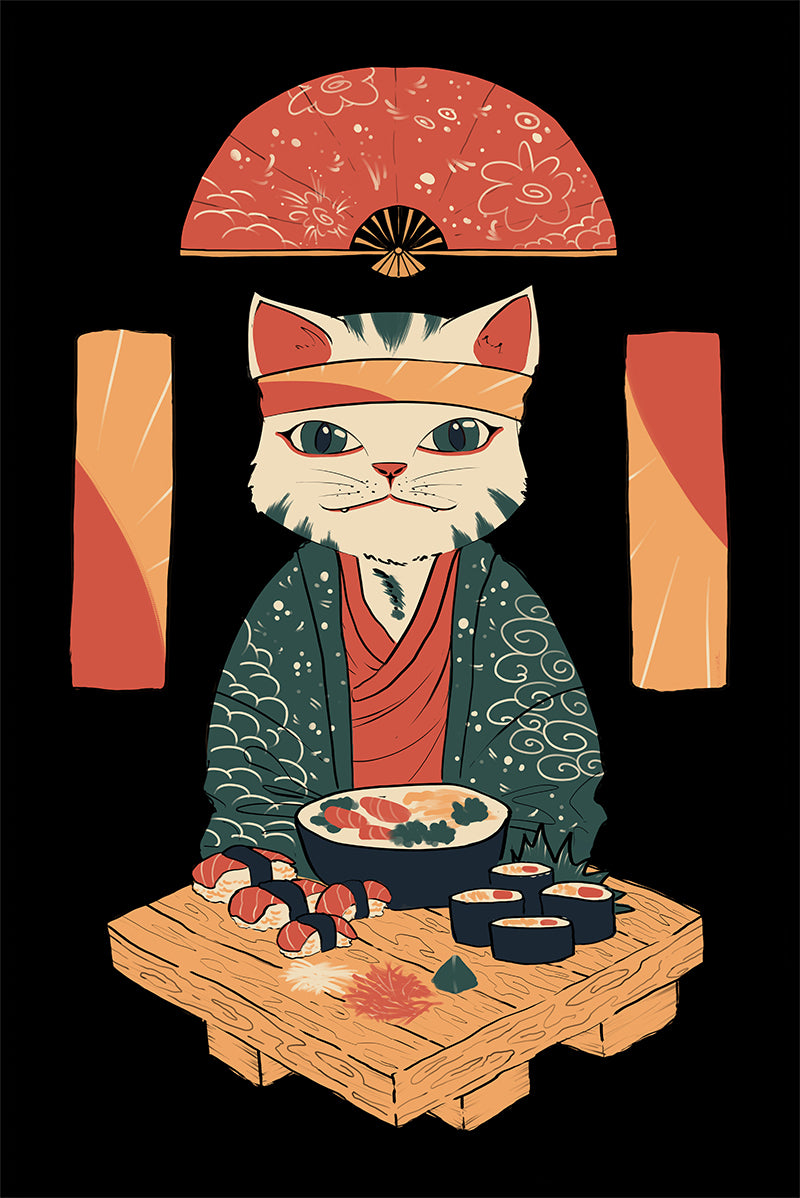  Sushi-Katt-Plakat
