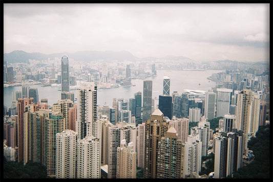  Stadtbild Hongkong-Plakat