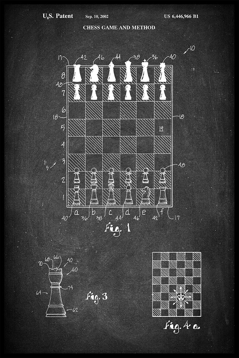 Patentposter für schackbräde