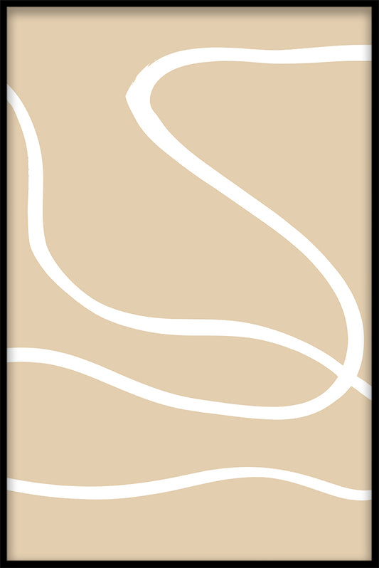  Beige Linien 01 Poster