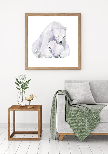  Eisbär-Liebe-Aquarell-Poster