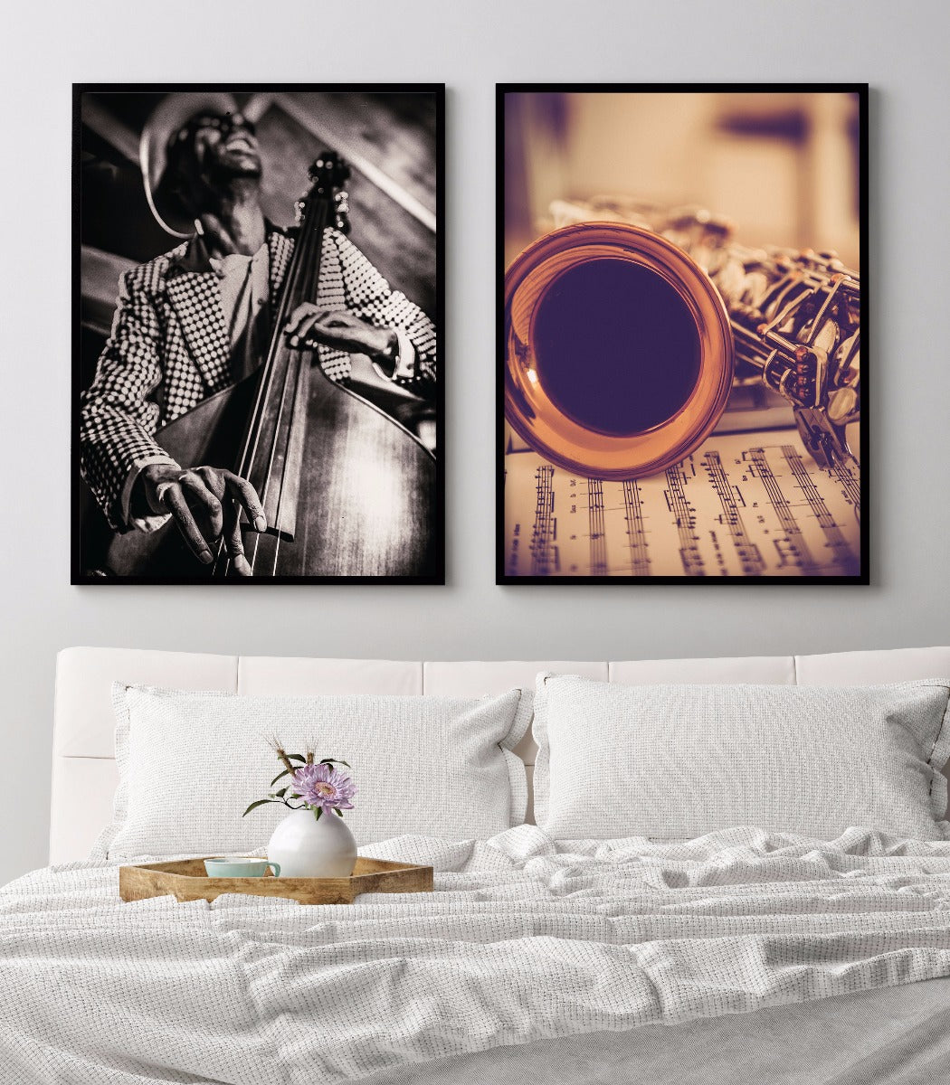  Vintages Jazz-Spieler-Plakat