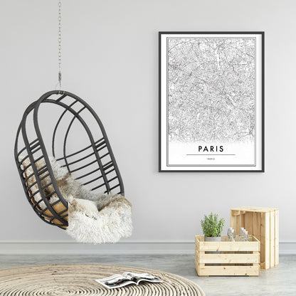  Kartenelemente von Paris Frankreich