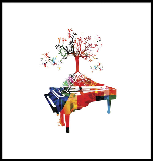  Poster mit Klavierillustration