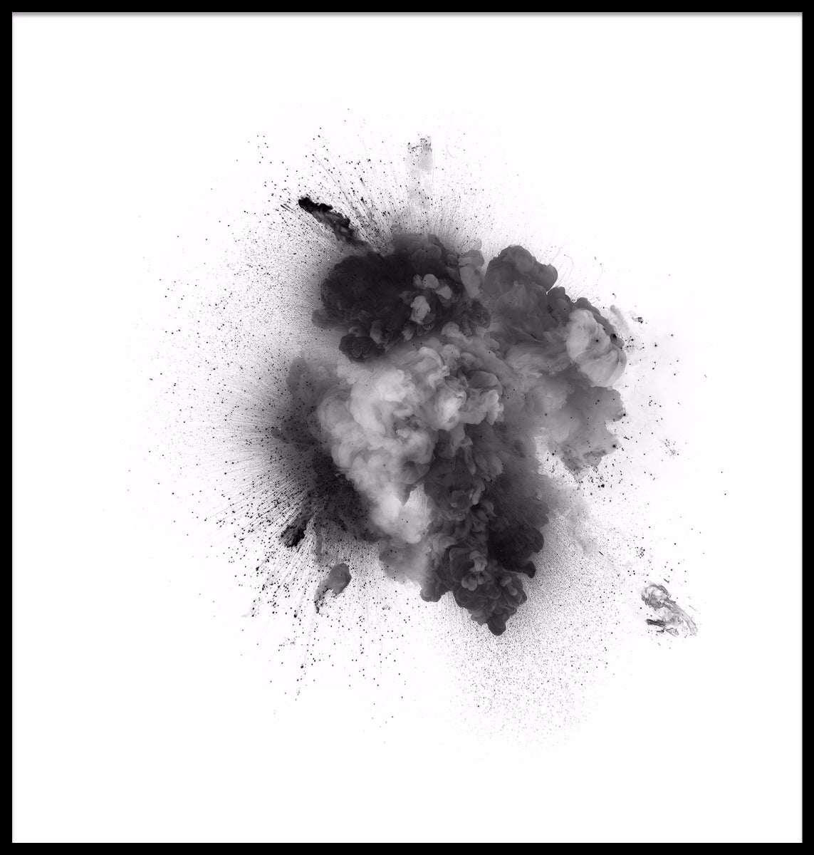  Schwarzes Explosions-Illustrationsplakat