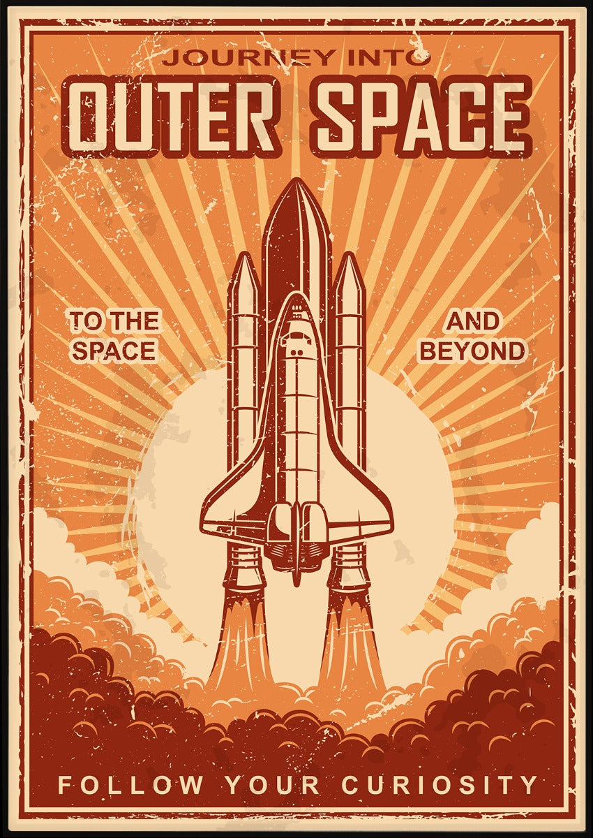  Weltraum Vintage Poster